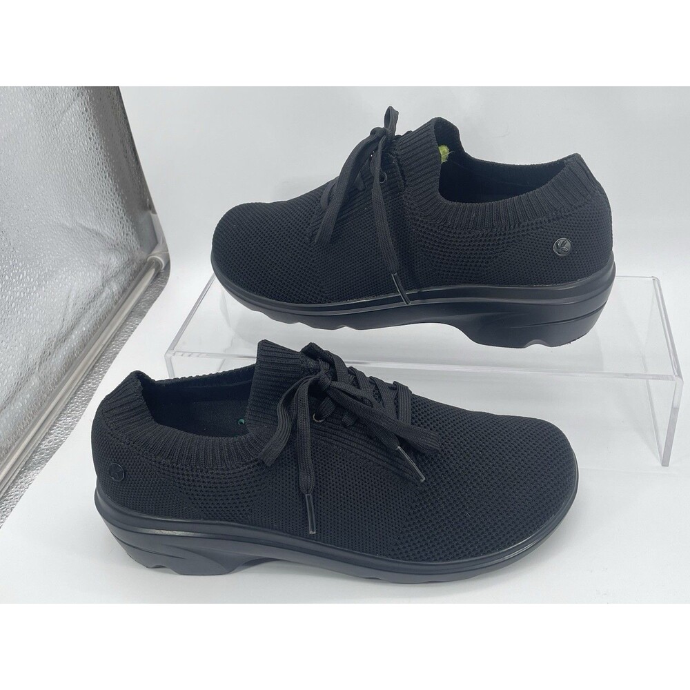 Klogs Footwear Black Knit Lace Up Comfort Walking Shoes Women’s Size 7.5 M